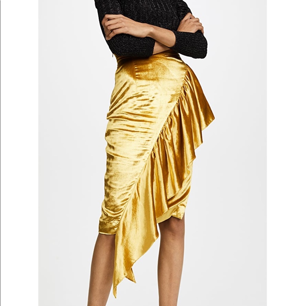 milly yellow skirt size 6